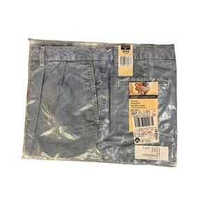 Dockers Chambray Shorts Mens W44 New Pleated Relaxed Fit Summer